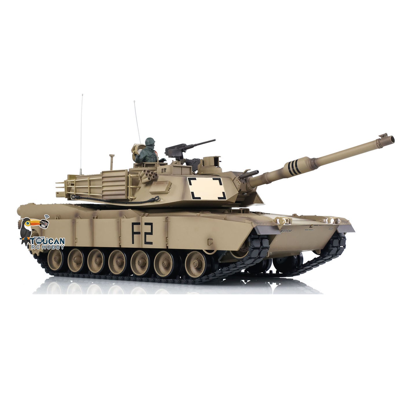 2.4Ghz Henglong 1:16 Scale 7.0 Plastic M1A2 Abrams Barrel Recoil RTR RC Tank 3918 Model 340 Turret Armored Vehicle