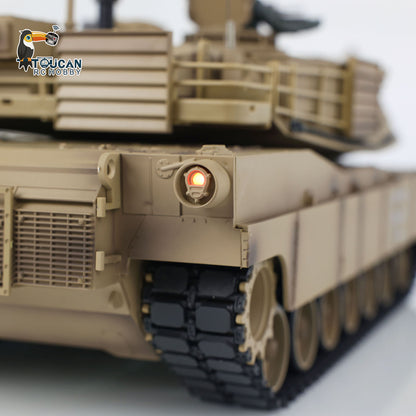 2.4Ghz Henglong 1:16 Scale 7.0 Plastic M1A2 Abrams Barrel Recoil RTR RC Tank 3918 Model 340 Turret Armored Vehicle