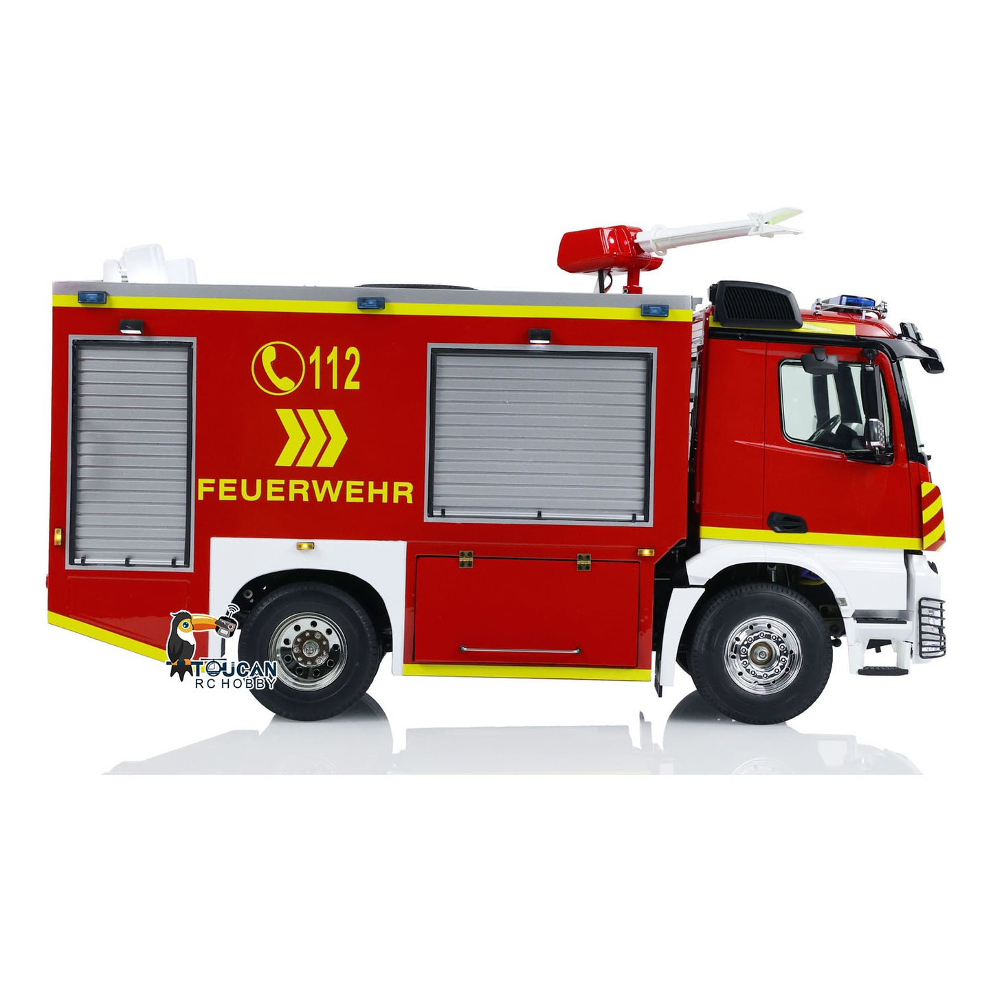 1/14 4x2 RC Fire Vehicles Radio Control Fire Fighting Truck Extinguisher 2-speed Transmission Motor ESC Servo Sound Light System