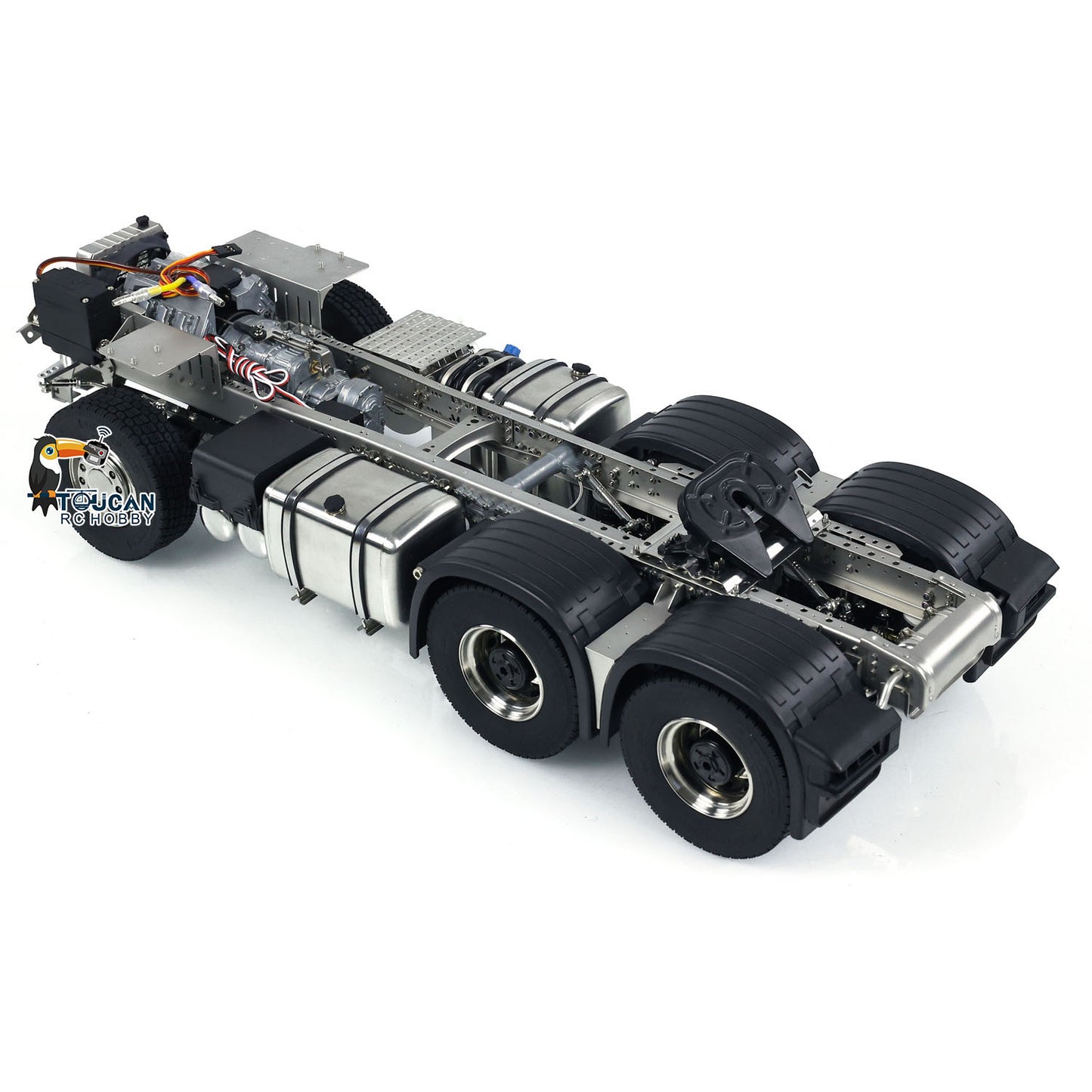 ScaleClub 1/14 6x6 Metal Chassis for RC Tractor Remote Controlled Truck R62 R73 Electric Model Air Suspension Optional Types