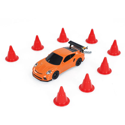 1:43 4WD RC Drift Race Car Remote Control Vehicle Mini Toy Model Car Tyres Traffic Cones Ready to Run Painted and Assembled