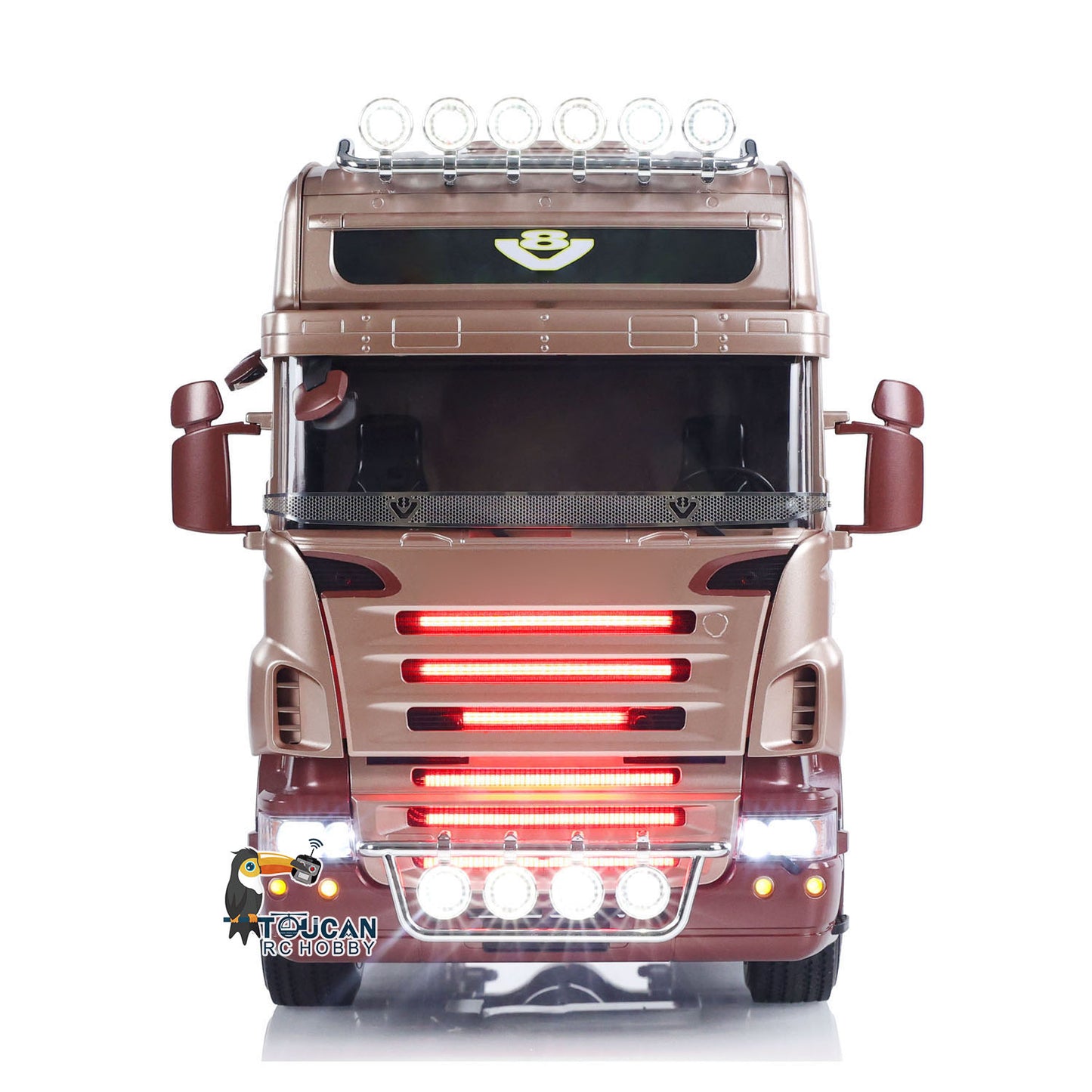 3Axles R620 6*4 1/14 RC Tractor Truck High-roof Cabin DIY Remote Control Lorry Car Model RTR ST8 Radio System ESC Smoke Light