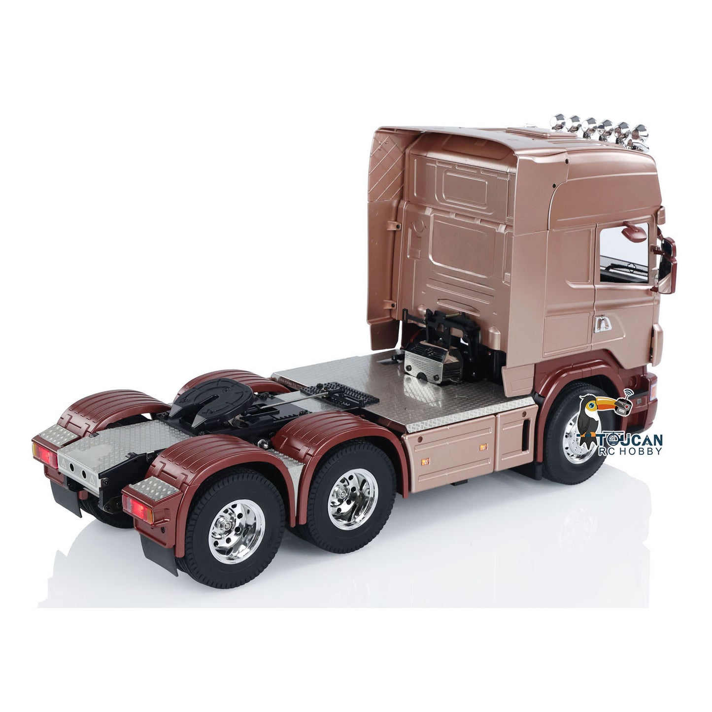 3Axles R620 6*4 1/14 RC Tractor Truck High-roof Cabin DIY Remote Control Lorry Car Model RTR ST8 Radio System ESC Smoke Light