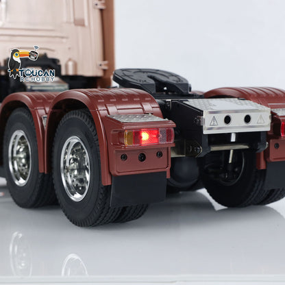 3Axles R620 6*4 1/14 RC Tractor Truck High-roof Cabin DIY Remote Control Lorry Car Model RTR ST8 Radio System ESC Smoke Light