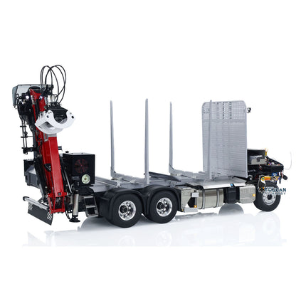 LESU 1/14 Metal RC Logging Truck Hydraulic Crane Tractor Lorry W/O FH16 Cabin 2-Speed Gearbox Hydraulic System Painted Assembled