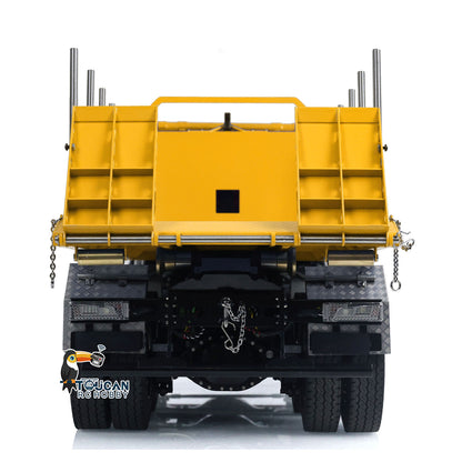 Metal 8x8 1/14 RC Hydraulic Dump Truck Remote Controlled Roll-on Full Car U-shaped Short High Bucket Timber Flatbed