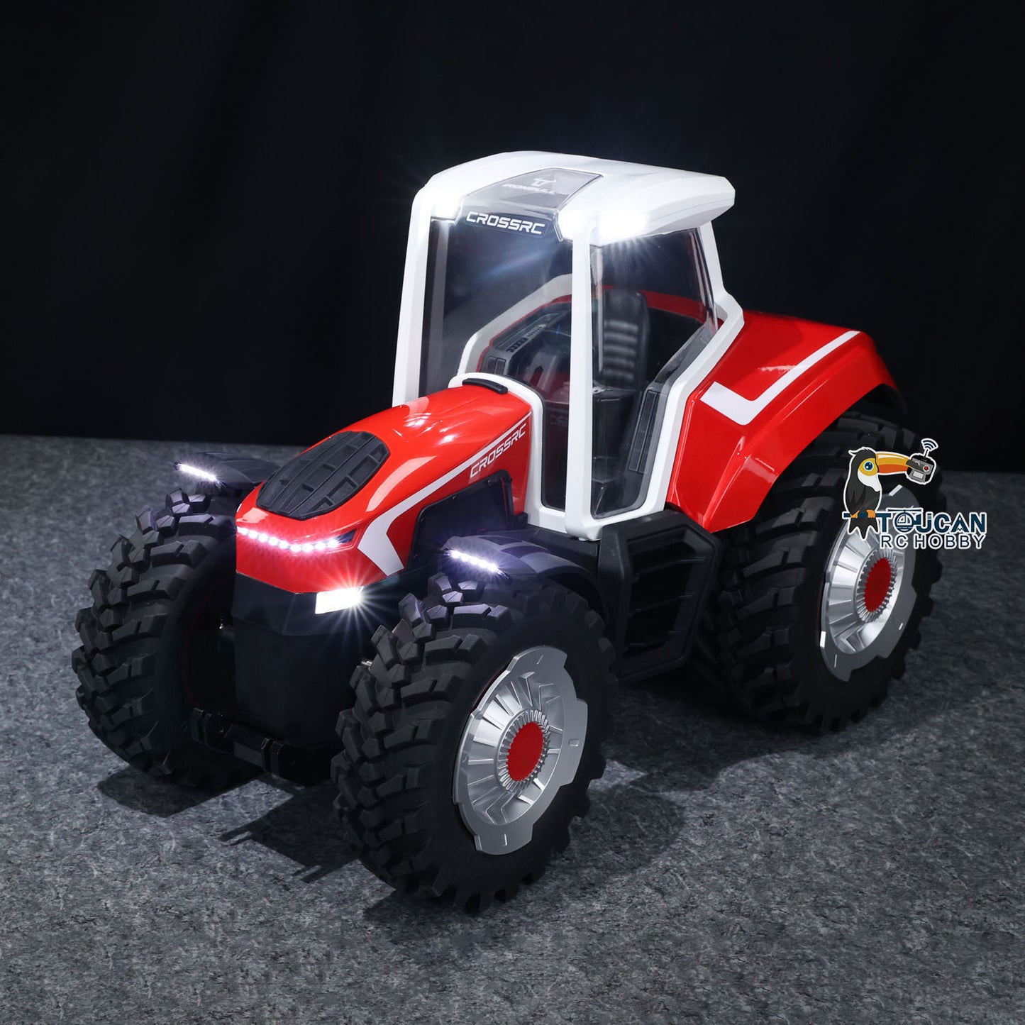 CROSSRC 1/8 RC Tractor TL4 Iron Bull Remote Control Model Car Light Motor ESC TWO-Speed Simulation Vehicle Hobby Model DIY