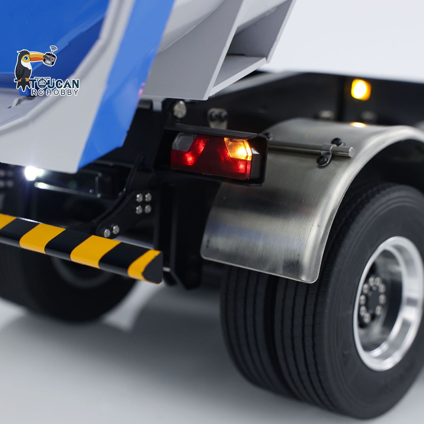 LESU 1/14 RC Metal Hydraulic Dump Trailer For Tractor Truck DIY Lorry Car Simulation Vehicle Model Electric Legs Assembled Painted