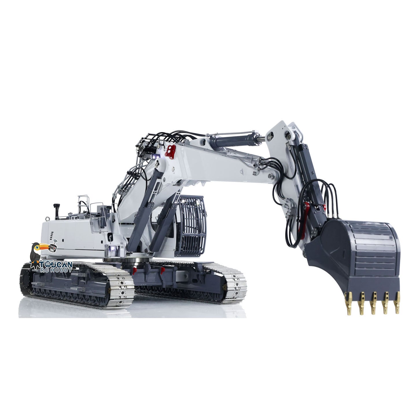 1/14 RC Full Hydraulic Excavator LESU Aoue LR960 Demolition Digging Arm Pump Lights Two Arms Digger 13CH Valve Car Model PNP