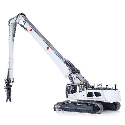 1/14 RC Full Hydraulic Excavator LESU Aoue LR960 Demolition Digging Arm Pump Lights Two Arms Digger 13CH Valve Car Model PNP