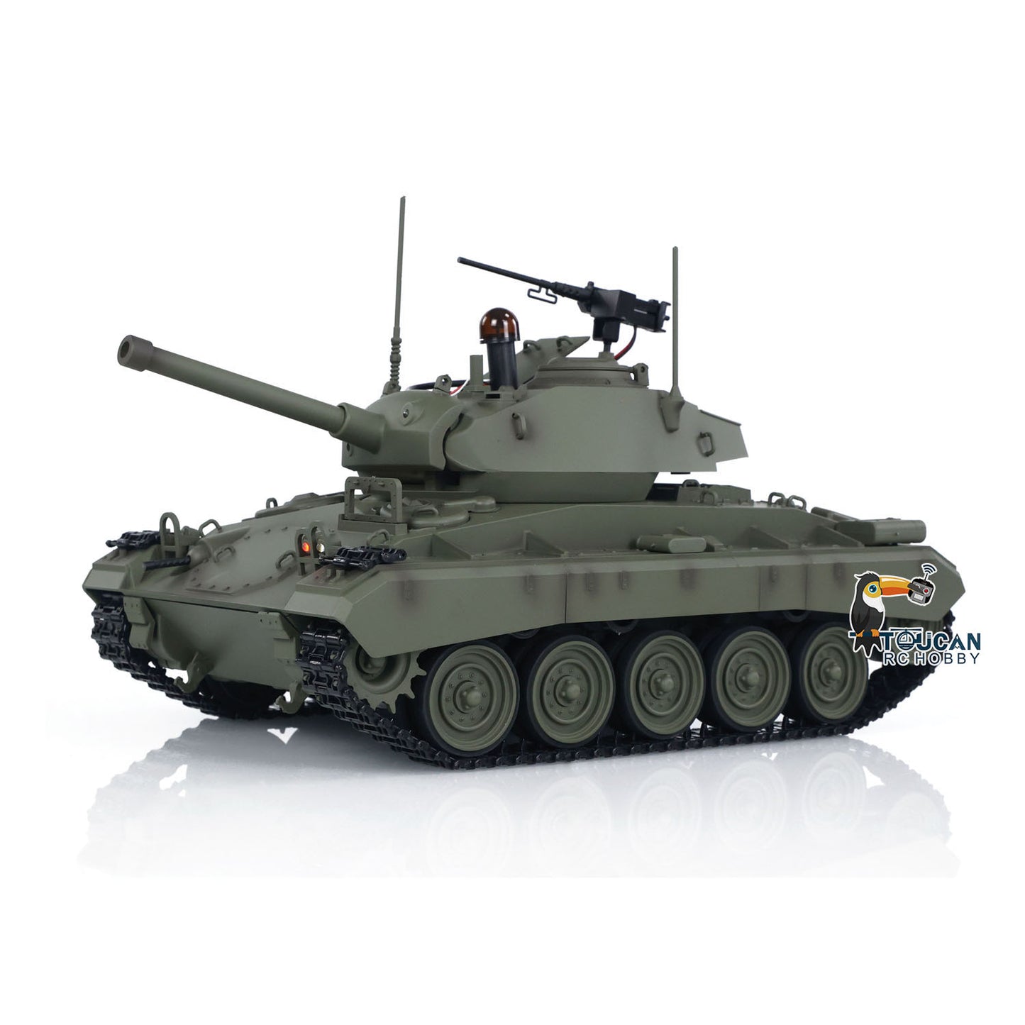 Tongde 1/16 M24 Chaffee RC Light Electric Tank Infantry Combat System Vehicle Model Barrel Recoil Without BB Shooting Unit