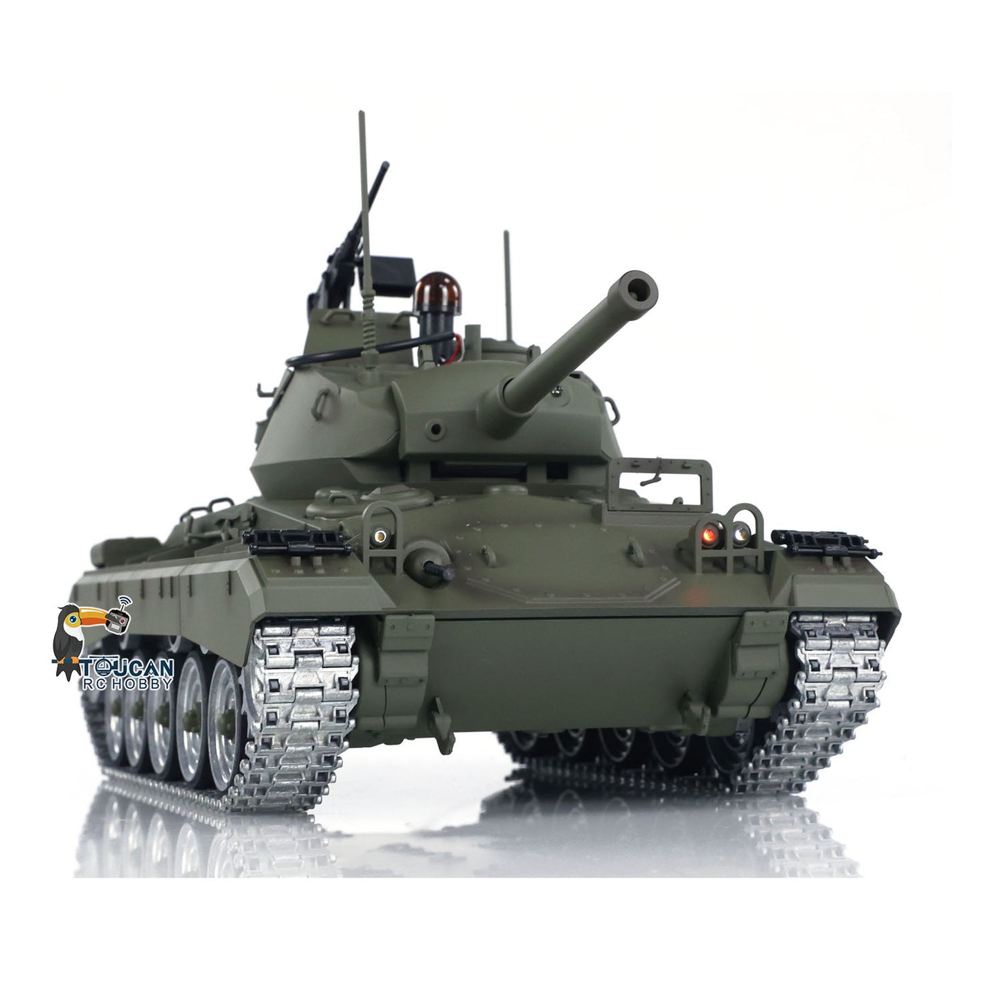 IN STOCK Tongde M24 Chaffee 1/16 RC Light Tank Infrared Combating System Military Model Barrel Recoil Metal Upgraded Wheels Gearbox 320