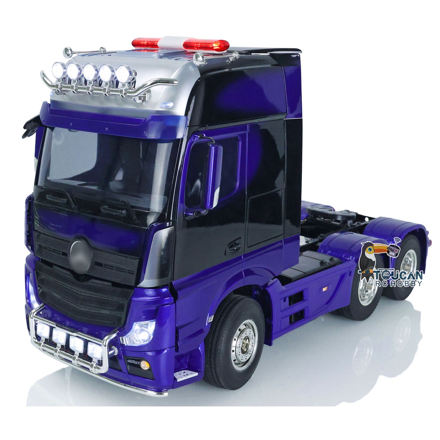 1/14 Three Axles RC Tractor Truck 6x4 Painted Assembled Car Model Motor ESC  Servo Sound Light Warning Light