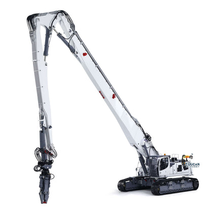 1/14 RC Full Hydraulic Excavator LESU Aoue LR960 Demolition Digging Arm Pump Lights Two Arms Digger 13CH Valve Car Model PNP