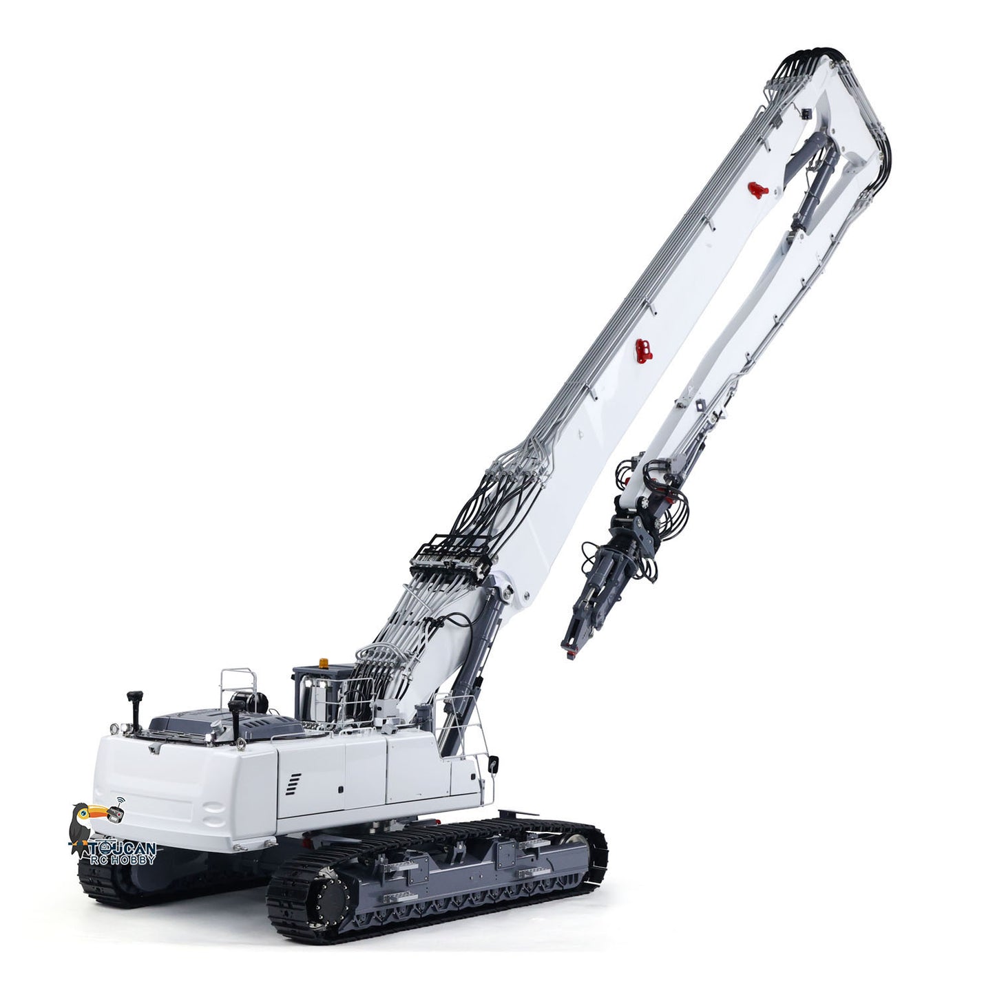 Heavy Machine 1/14 RC Full Hydraulic Demolition Excavator LESU Aoue LR960 Finished Digger Model PNP Pump 13CH Valve Demolition Arm