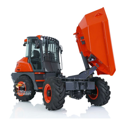 LESU 1/14 Metal Painted RC Remote Controlled Hydraulic Articulated Dumpers AOUE 6MDX Ready To Run Motor ESC Light System