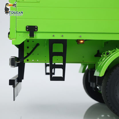 3 Axles 1/14 Metal Semi Trailer Manual Lifting Legs Lights for Remote Control Tractor Truck DIY TAMIYA Lorry Model RC Dump Truck