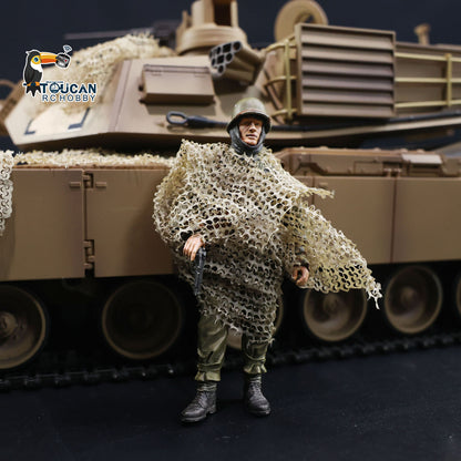 Soldier Camouflage Net for Henglong 1/16 RC Panzer Radio Control Tank 3838 USA M26 Model Tiger I DIY Car Bulldog 3839