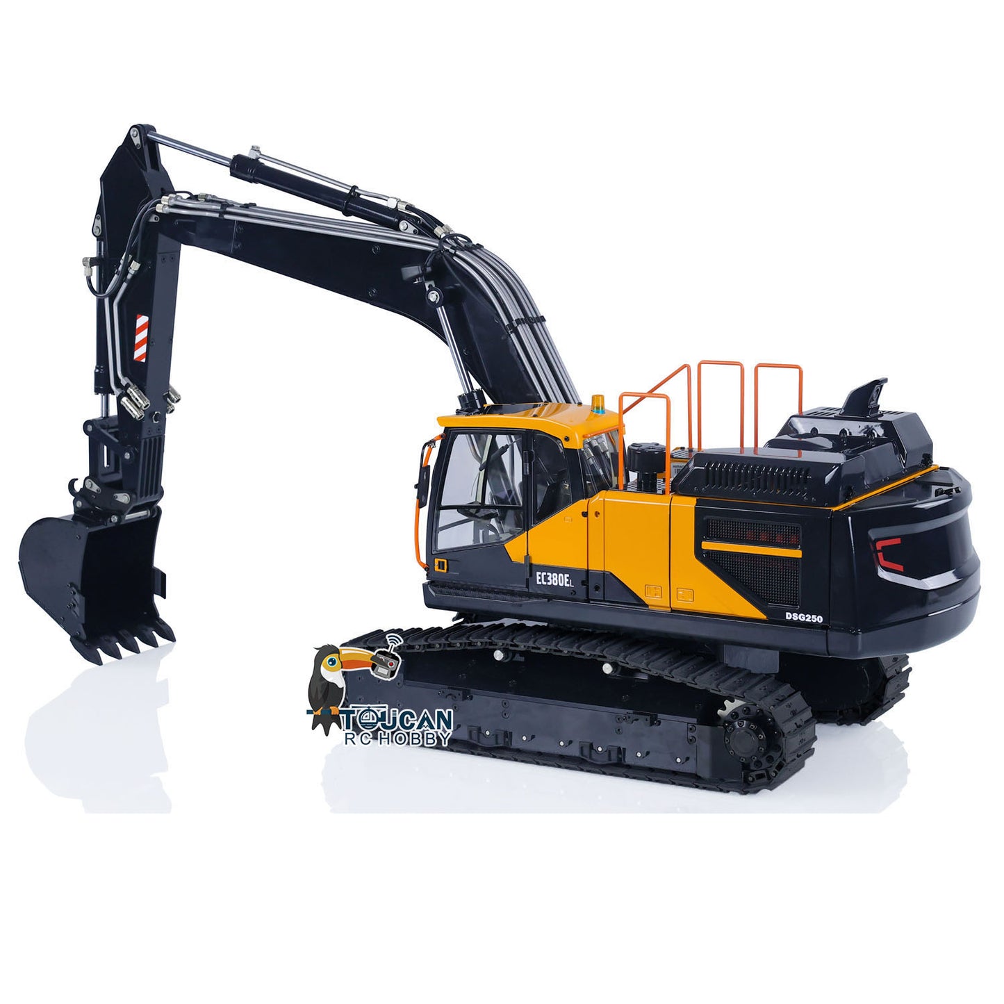 MTM Metal 1/14 2 Arms Remote Control Hydraulic Excavator EC380 RC Diggers Assembled and Painted Vehicle Car Model Heavy Machine