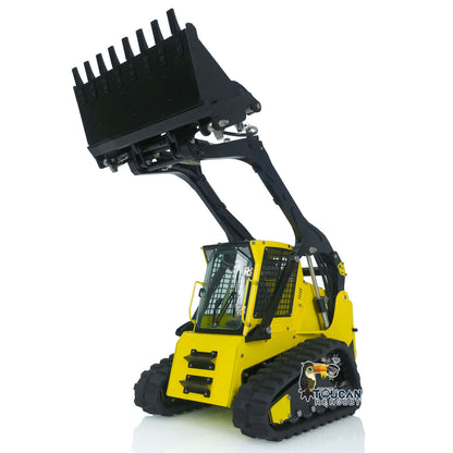 LESU 1/14 Scale Metal Assembled Aoue LT5 Skid-Steer Loader Radio Control Tracked Dozer Blade Openable Bucket Gripper Hay Clamp