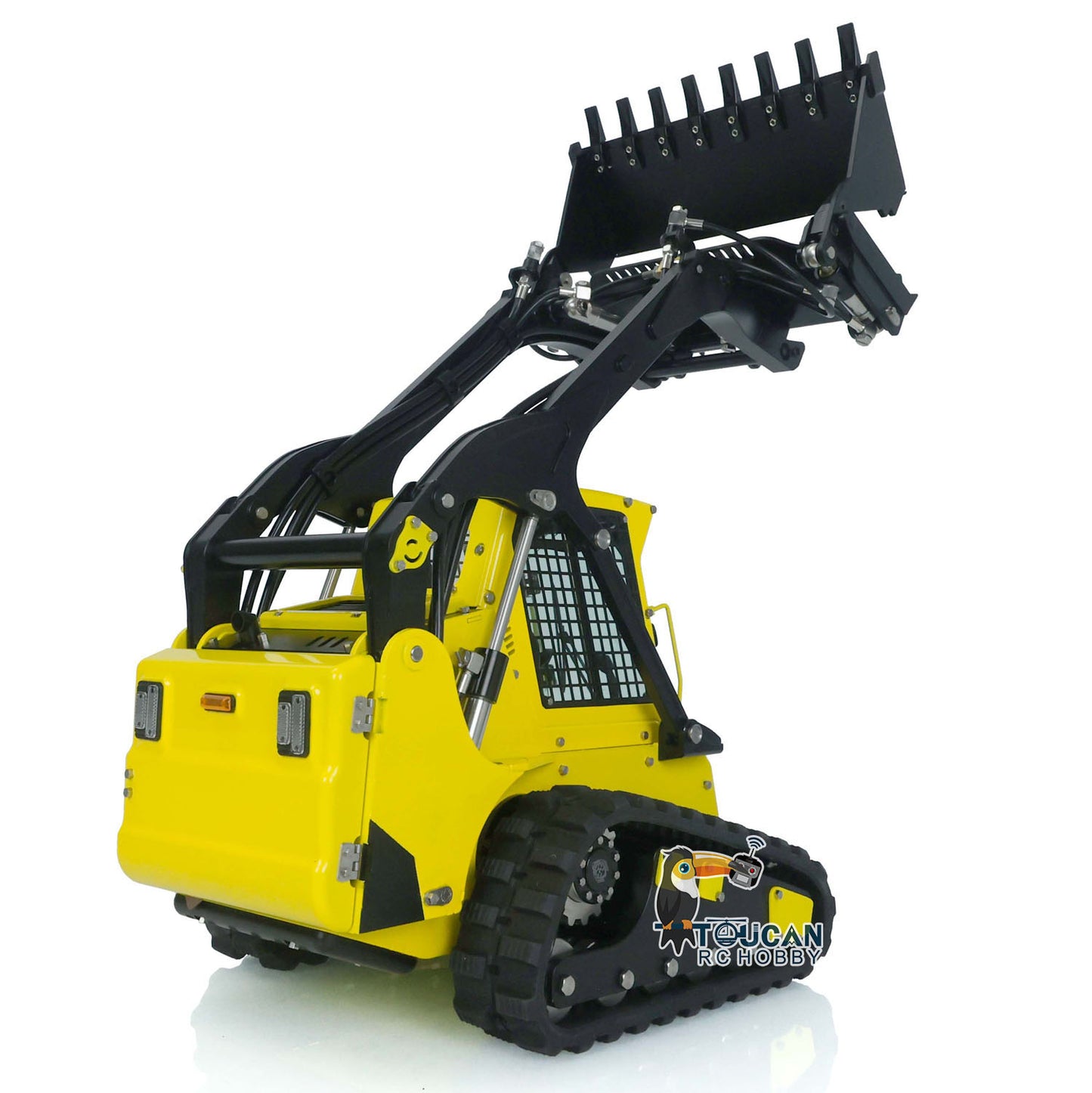 LESU 1/14 Scale Metal Assembled Aoue LT5 Skid-Steer Loader Radio Control Tracked Dozer Blade Openable Bucket Gripper Hay Clamp