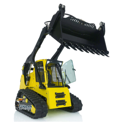 LESU 1/14 Scale Metal Assembled Aoue LT5 Skid-Steer Loader Radio Control Tracked Dozer Blade Openable Bucket Gripper Hay Clamp