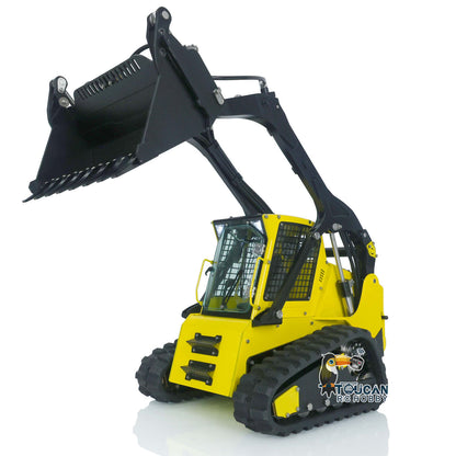 LESU 1/14 Scale Metal Assembled Aoue LT5 Skid-Steer Loader Radio Control Tracked Dozer Blade Openable Bucket Gripper Hay Clamp