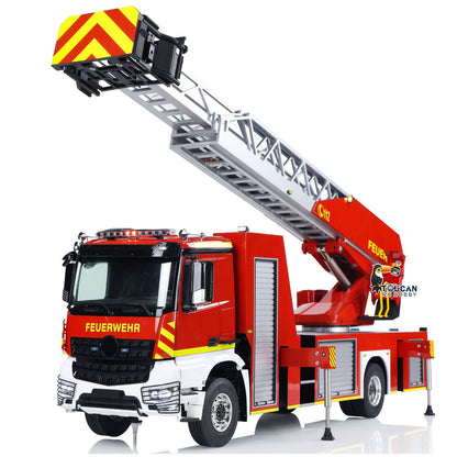 1/14 4X2 Metal Gerabox Axle RC Ladder Truck MAN 3363 770S FMX Fire Truck ST8 Radio Battery 2Speed RTR Emulated Car Hobby Models