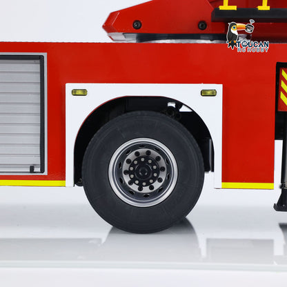 1/14 4X2 Metal Gerabox Axle RC Ladder Truck MAN 3363 770S FMX Fire Truck ST8 Radio Battery 2Speed RTR Emulated Car Hobby Models