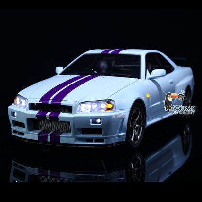 Capo 4WD 1/8 RC Racing Car R34 4x4 High Speed Metal RTR Drift Cars Sound Smoking