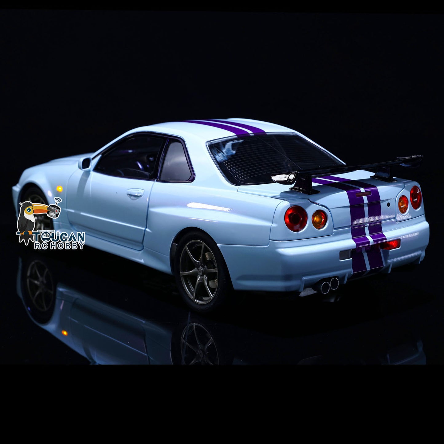 Capo 4WD 1/8 RC Racing Car R34 4x4 High Speed Metal RTR Drift Cars Sound Smoking