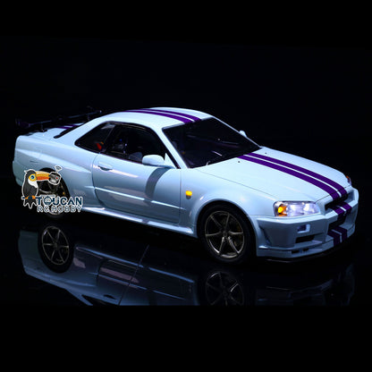 Capo 4WD 1/8 RC Racing Car R34 4x4 High Speed Metal RTR Drift Cars Sound Smoking