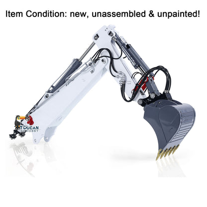 Metal LESU 1/14 RC Full Hydraulic Excavator LR960 KIT DIY Digging Arm Machinery Crawler Excavator Simulation Vehicle Model