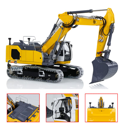 IN STOCK LESU LR945 1/14 3-arm RC Hydraulic Equipment Metal Excavator Remote Control Digger Electric Vehicle Kits PNP RTR Optional Versions