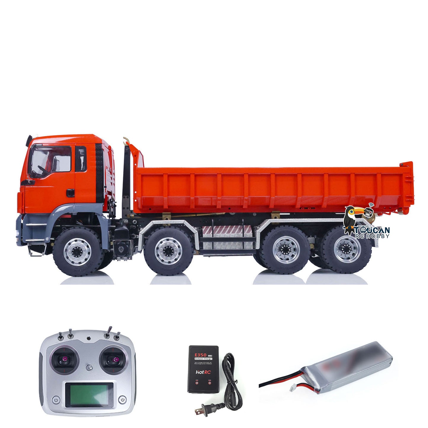 IN STOCK Customized1/14 LESU Hydraulic RC Roll On/Off Dump Truck 8x8 Metal RTR Full Dumper Cars