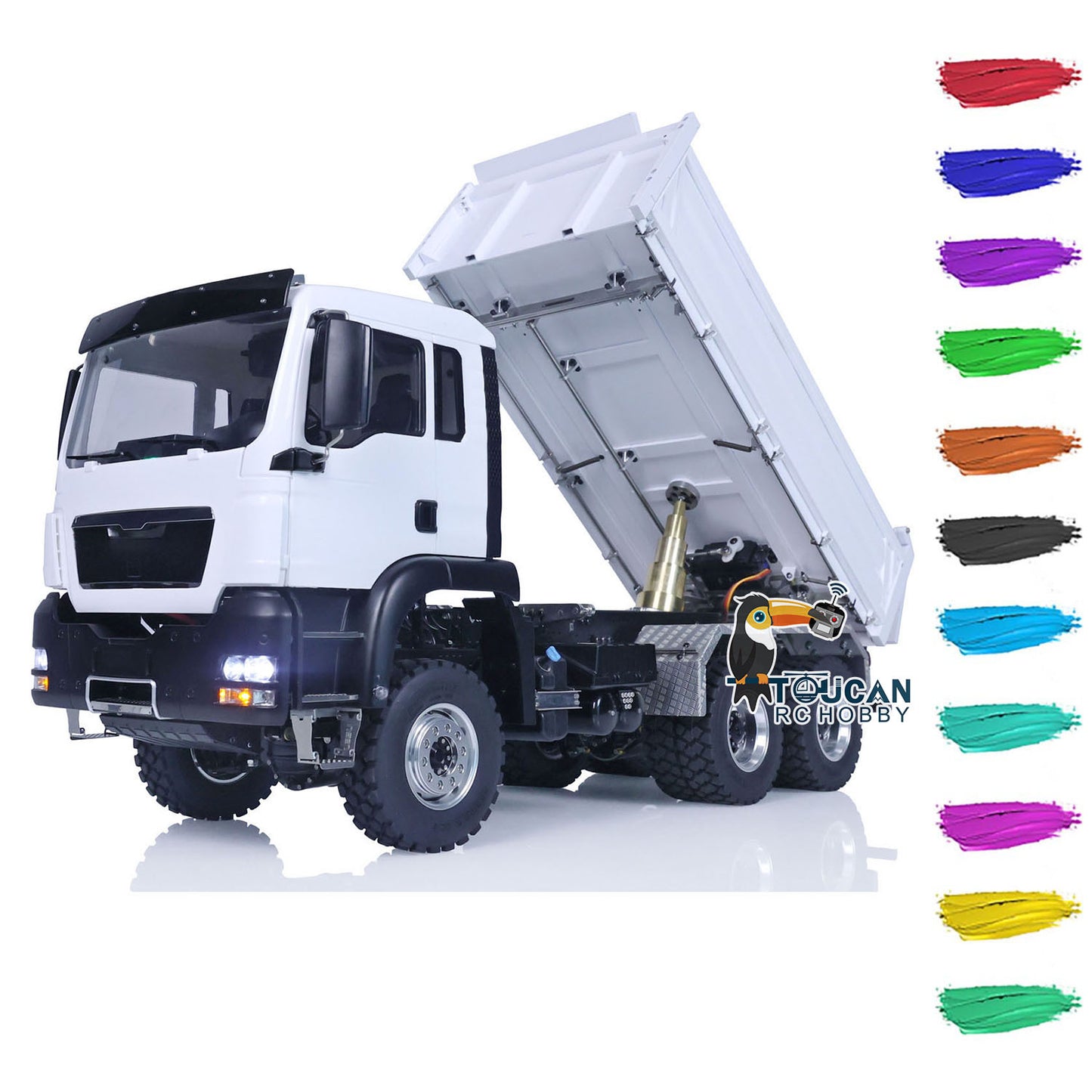 LESU Metal 1/14 RC Hydraulic Euipment Radio Control Dumper Truck RTR Tipper Emulated Car Hobby Model Optional Version