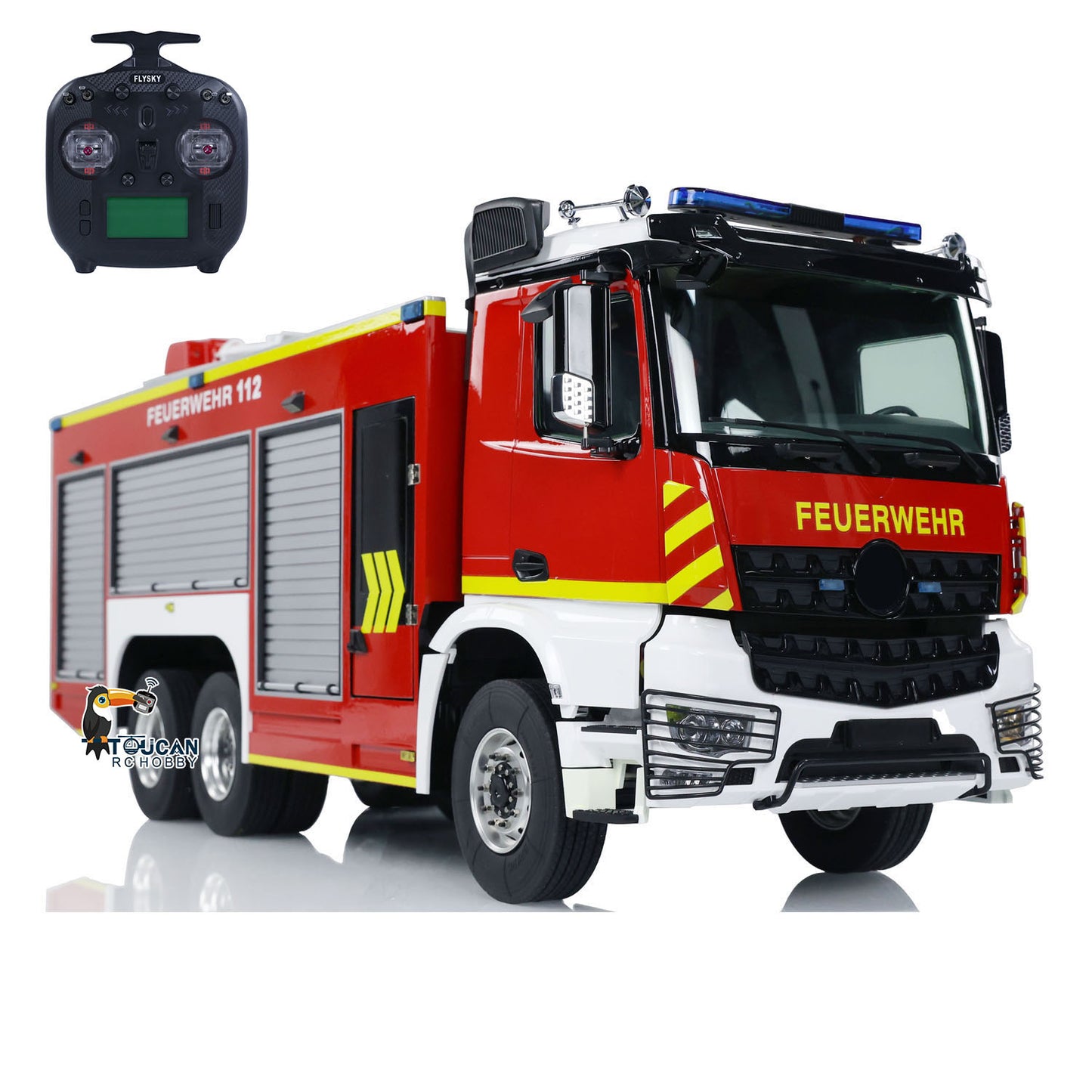 IN STOCK 1/14 Scale 6x4 RC Fire Vehicles Metal Chassis Remote Controlled Fire Fighting Equipment Truck Hobby Model Sound Light System