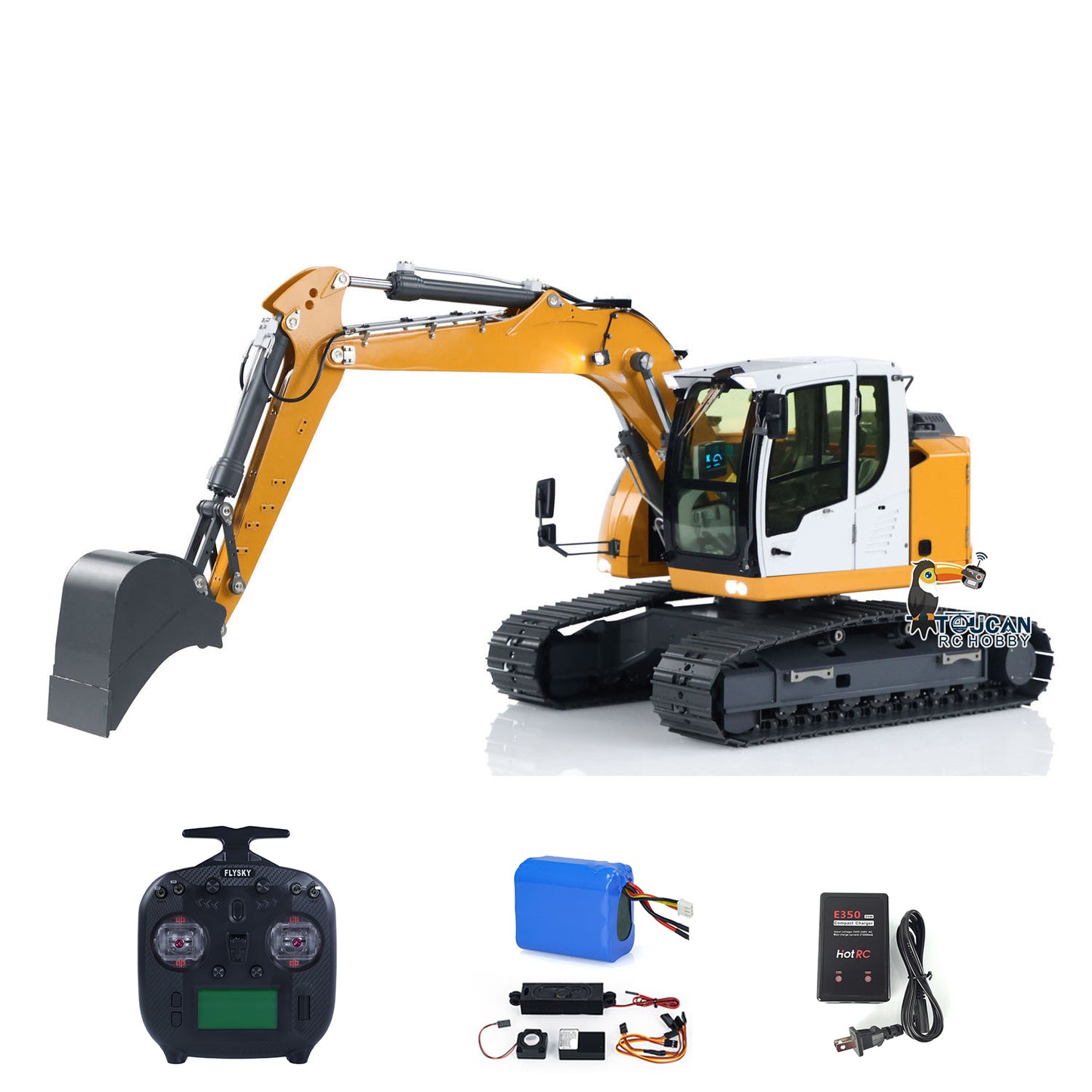 1/14 Scale RC Hydraulic Excavator R920 JDM Model 208 Metal Radio Control Digger Model Construction Truck