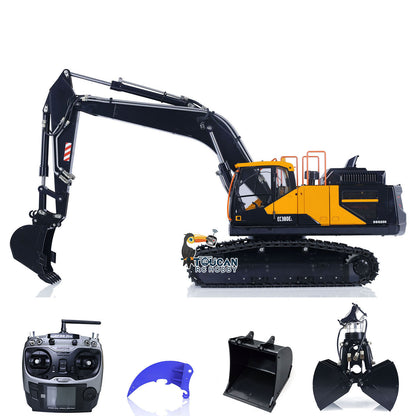 MTM Metal 1/14 2 Arms Remote Control Hydraulic Excavator EC380 RC Diggers Assembled and Painted Vehicle Car Model Heavy Machine