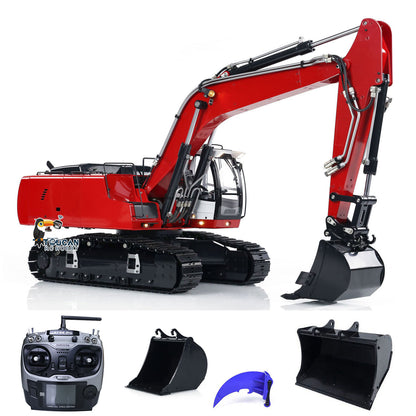 MTMODEL Metal Remote Control Tracked Digging Vehicle 1/14 2 Arms 946 RC Hydraulic Excavator Ripper Tiltable Bucket Grab Model