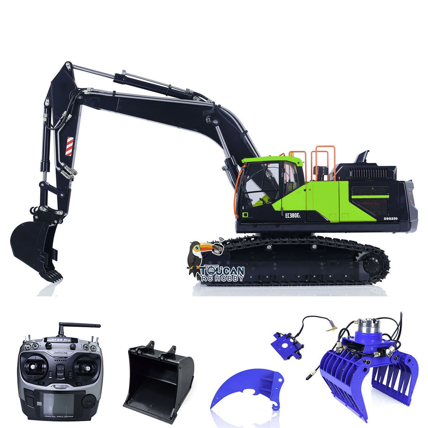 MTM EC380 Metal 1/14 RC Hydraulic Excavator Remote Control Construction Truck Assembled and Painted Digger Heavy Machine Car