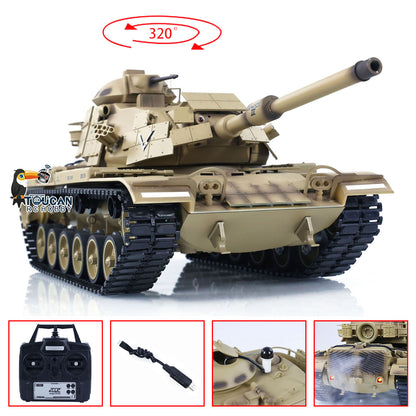 US Stock Tongde Model 1/16 RC Battle Tank M60A1 ERA USA Remote Control Panzer Armored Hobby Model Sound BB Unit Assembled