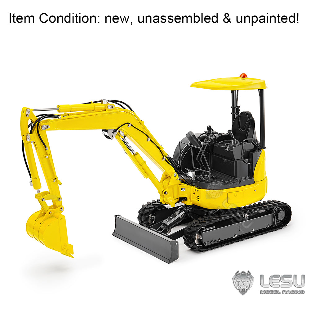 Unassembled KIT LESU 1/14 RC Hydraulic Excavator PC30 Metal Mini Digger Model Emulated Construction Vehicle 6CH Valve Unpainted