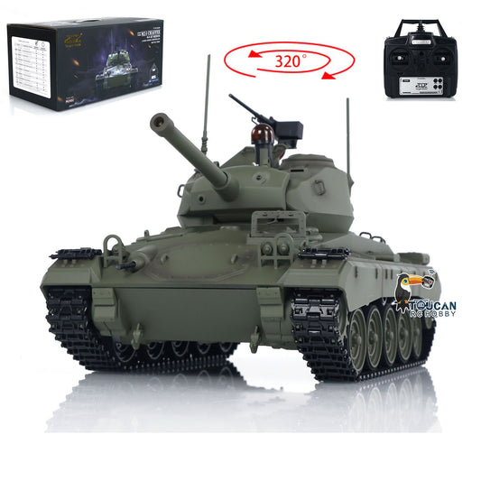 Tongde 1/16 M24 Chaffee RC Light Electric Tank Infantry Combat System Vehicle Model Barrel Recoil Without BB Shooting Unit