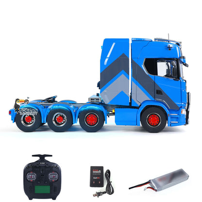 770S 1/14 Radio Control Tractor Truck 8x8 Metal Chassis Remote Control Lorry ST8 Battery