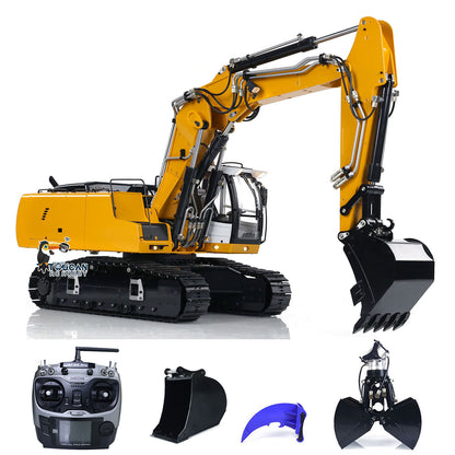 MTMODEL 1:14 946-3 3 Arms Metal RC Remote Control Hydraulic Excavator Heavy Machine Digger Model Tiltable Clamshell Bucket