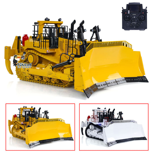 1/14 D11T 3-Plow RC Hydraulic Heavy-duty Bulldozer Remote Control Dozers PL18EV Sound Light Smoke Assembled and Painted