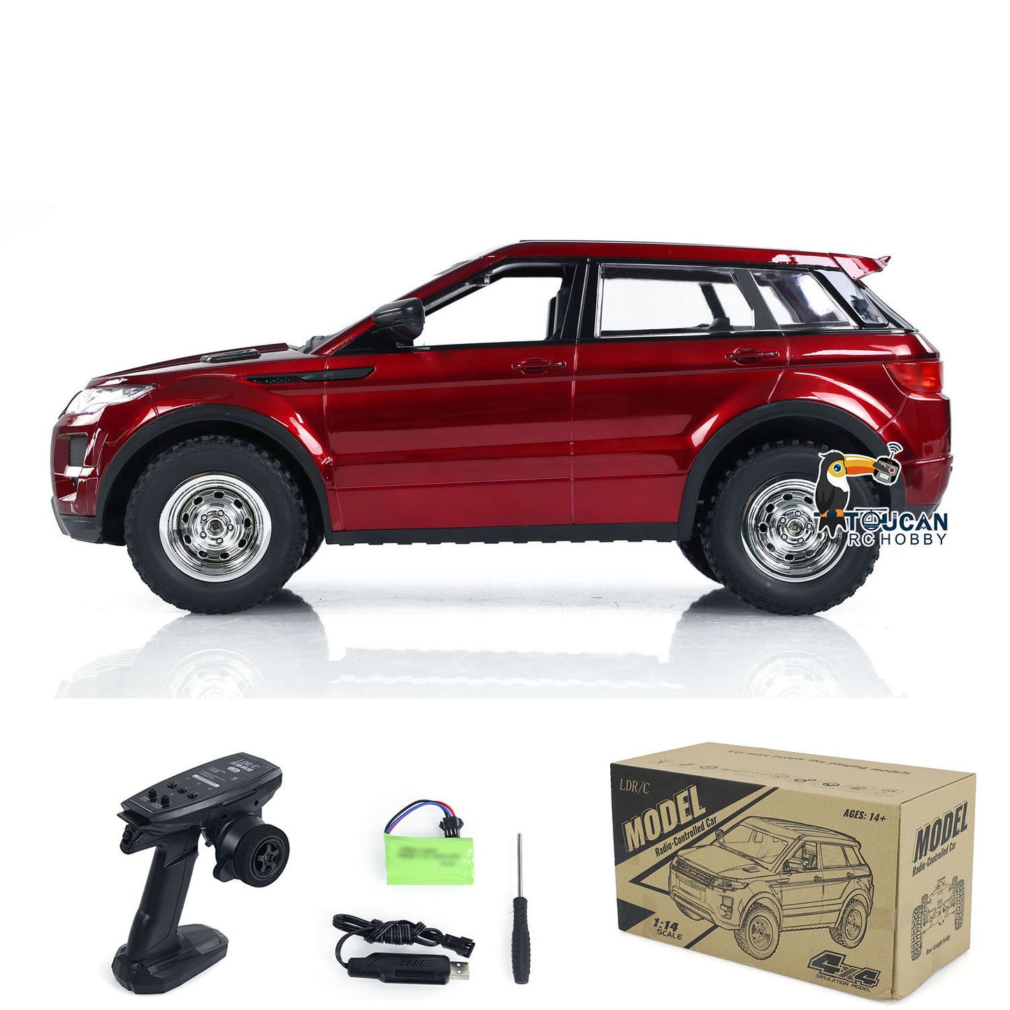 LDRC 4x4 1/14 RC Crawler Climbing Car 4WD Radio Controlled Off-road Vehicles DIY Hobby Model LD1299 RTR Light System