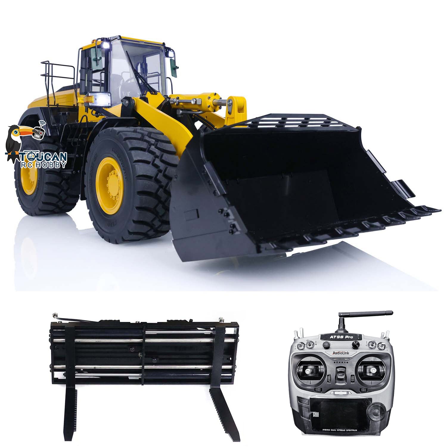 MTMODEL Metal 1 14 RC Hydraulic Loader WA480 Remote Control Heavy Mach TOUCAN RC HOBBY