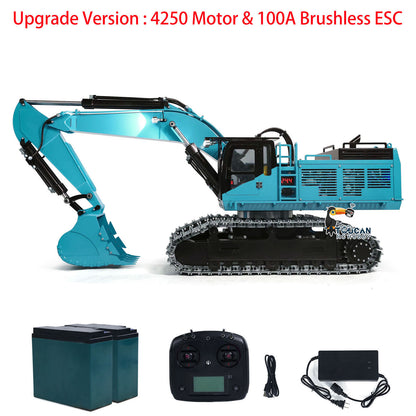 385CF 1/8 Hydraulic RC Excavator Metal Giant Remote Control Construction Vehicle Ready to Run Painted Assembled ESC Servo Motor